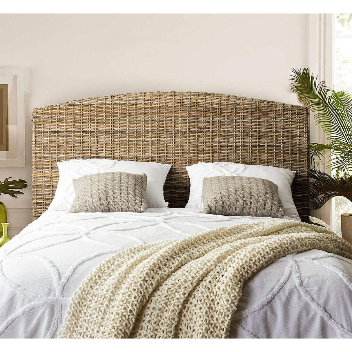 ALBIRA Kubu 79.5" Tropical Rattan Headboard by HULALA HOME
