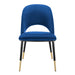 Alby Side Chair in Black Velvet with Black Legs - Set of 2