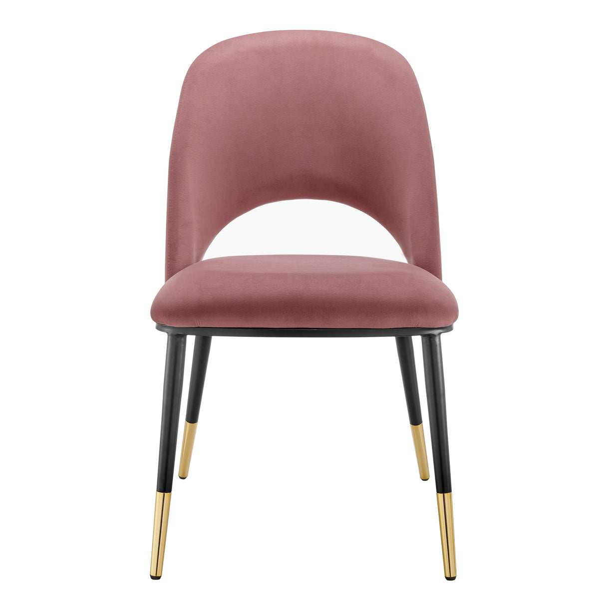 Alby Side Chair in Black Velvet with Black Legs - Set of 2