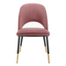 Alby Side Chair in Black Velvet with Black Legs - Set of 2