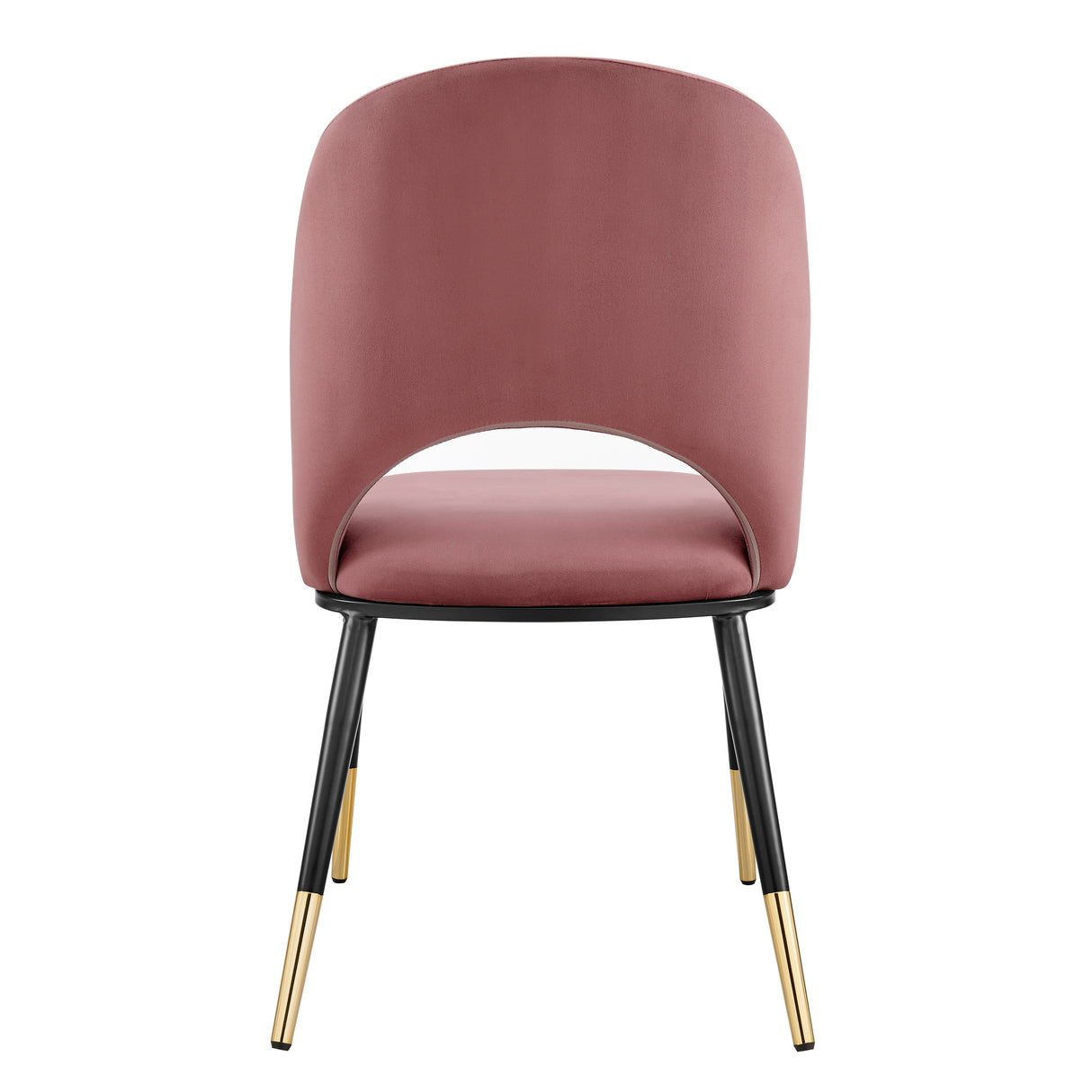 Alby Side Chair in Black Velvet with Black Legs - Set of 2