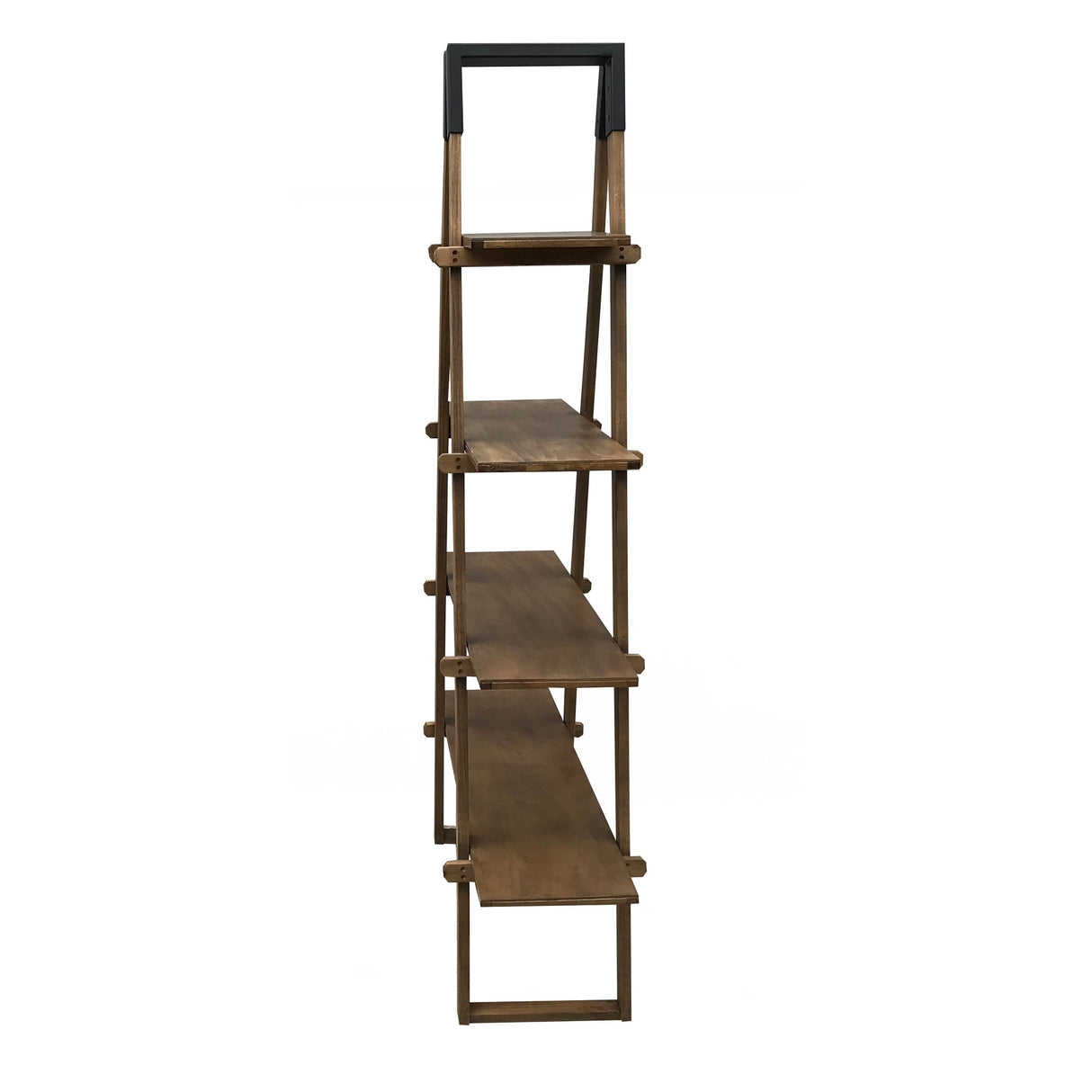 Alden Acacia Wood A-frame Bookshelf