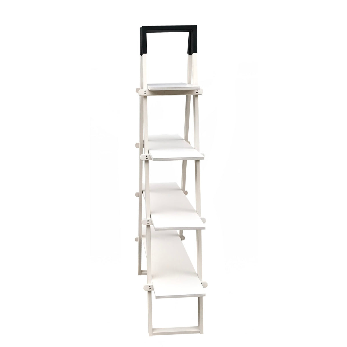 Alden Acacia Wood A-frame Bookshelf