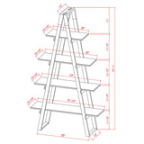 Alden Acacia Wood A-frame Bookshelf