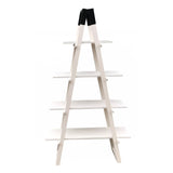 Alden Acacia Wood A-frame Bookshelf