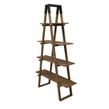 Alden Acacia Wood A-frame Bookshelf
