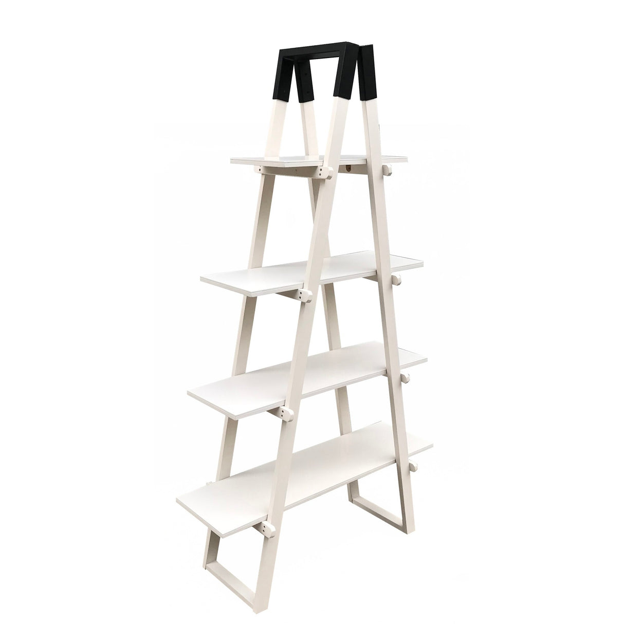 Alden Acacia Wood A-frame Bookshelf