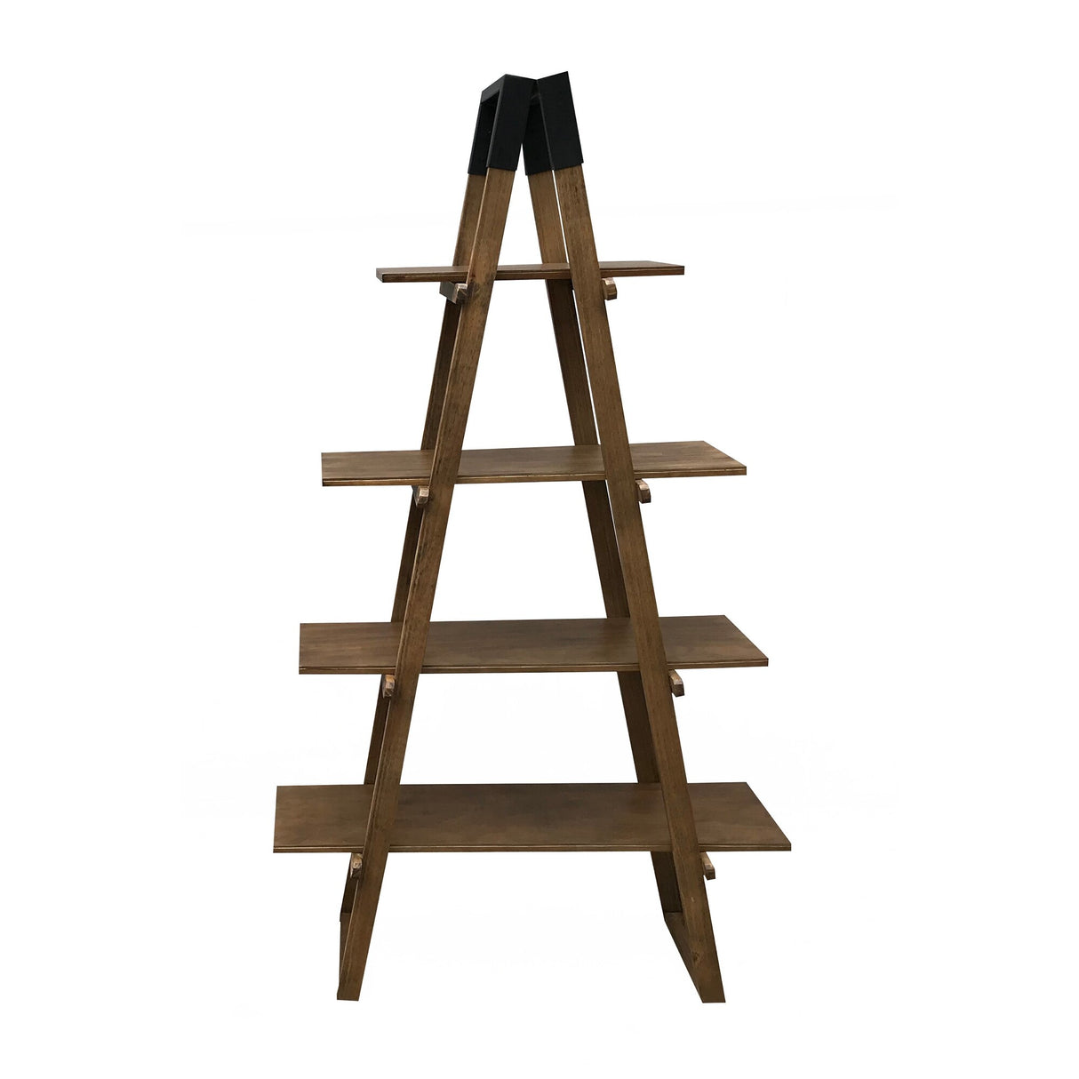 Alden Acacia Wood A-frame Bookshelf