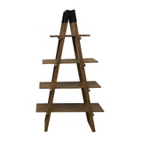 Alden Acacia Wood A-frame Bookshelf