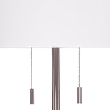 Alden Décor Anders 2-Light Metal Floor Lamp, Black