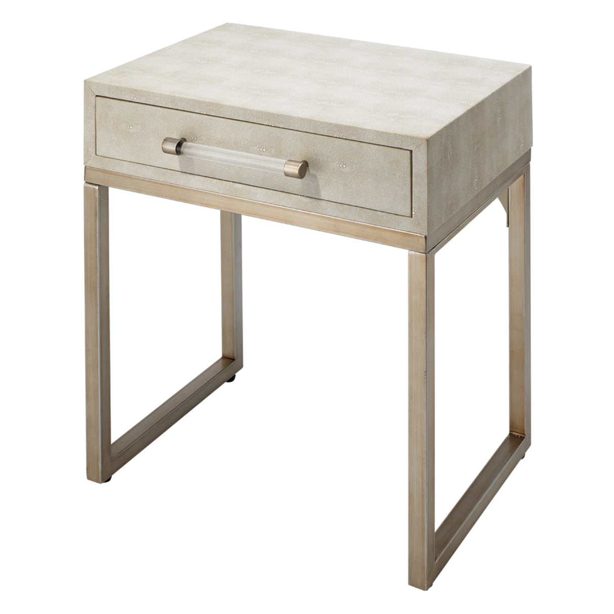 Alden Décor Brayden Faux Shagreen Side Table