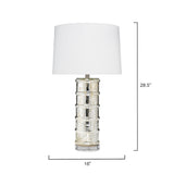 Alden Décor Emely Mercury Glass Table Lamp, Silver