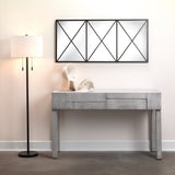Alden Décor Anders 2-Light Metal Floor Lamp, Black