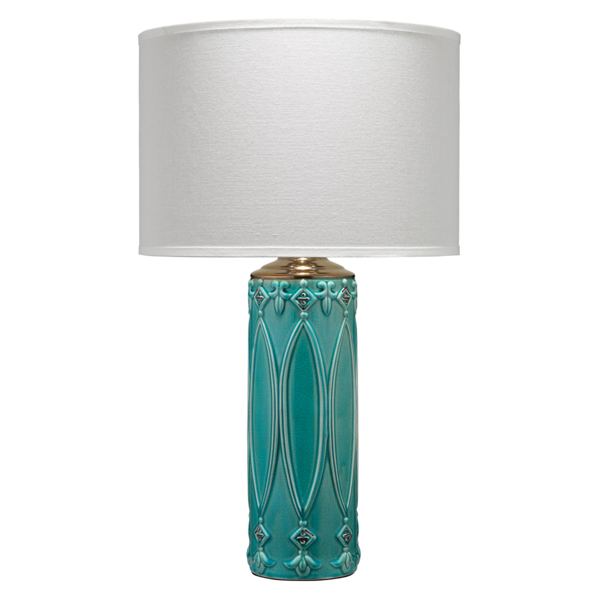 Alden Décor Avalon Ceramic Table Lamp, Turquoise