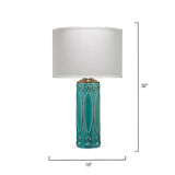 Alden Décor Avalon Ceramic Table Lamp, Turquoise
