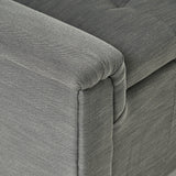 Alden Tufted Fabric Armed Storage Ottoman Bench by Christopher Knight Home