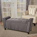 Alden Tufted Fabric Armed Storage Ottoman Bench by Christopher Knight Home