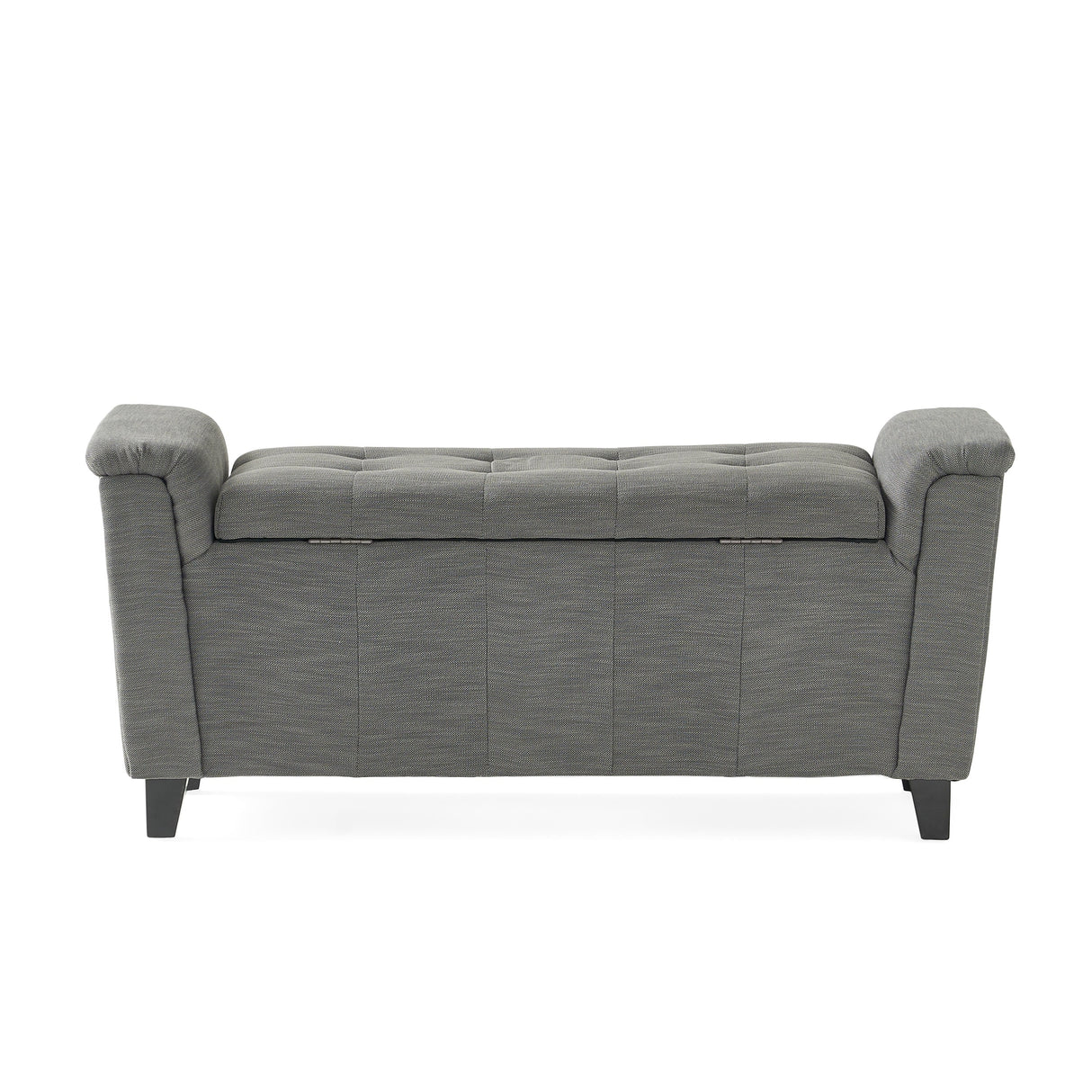 Alden Tufted Fabric Armed Storage Ottoman Bench by Christopher Knight Home