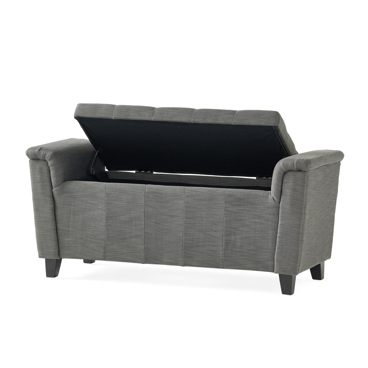 Alden Tufted Fabric Armed Storage Ottoman Bench by Christopher Knight Home