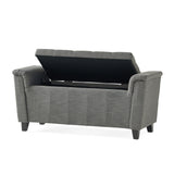 Alden Tufted Fabric Armed Storage Ottoman Bench by Christopher Knight Home