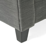 Alden Tufted Fabric Armed Storage Ottoman Bench by Christopher Knight Home