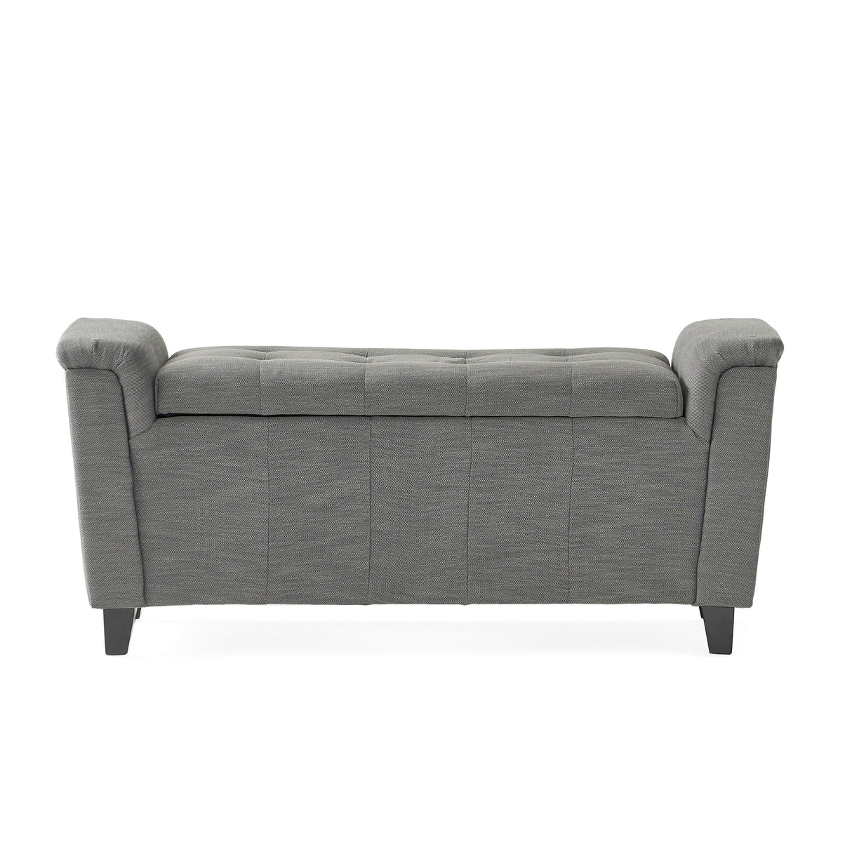 Alden Tufted Fabric Armed Storage Ottoman Bench by Christopher Knight Home