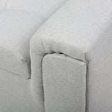 Alden Tufted Fabric Armed Storage Ottoman Bench by Christopher Knight Home