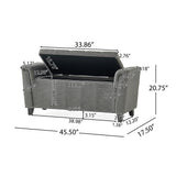 Alden Tufted Fabric Armed Storage Ottoman Bench by Christopher Knight Home