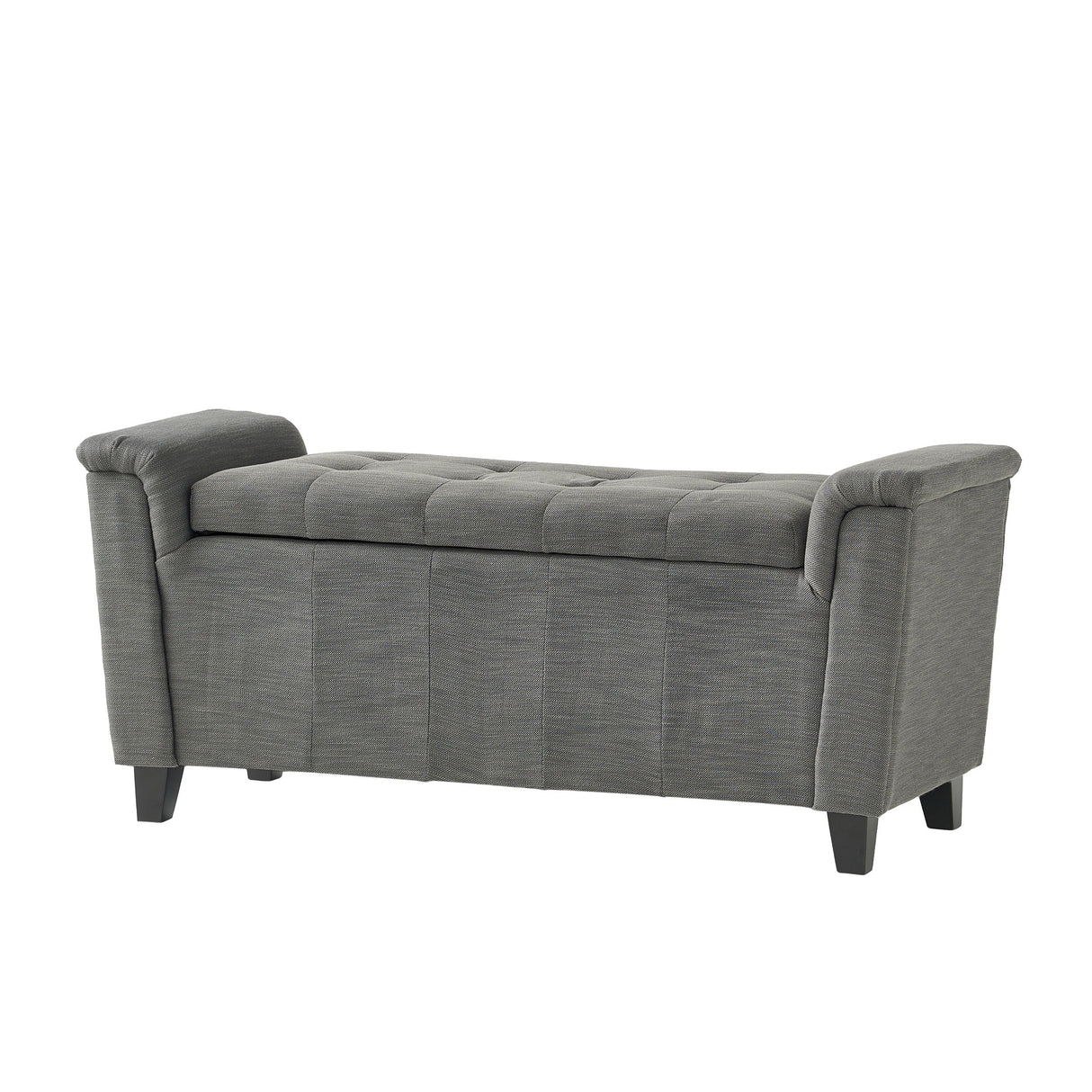 Alden Tufted Fabric Armed Storage Ottoman Bench by Christopher Knight Home