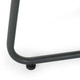 Alder Outdoor Modern 18" Side Table with Steel Legs by Christopher Knight Home