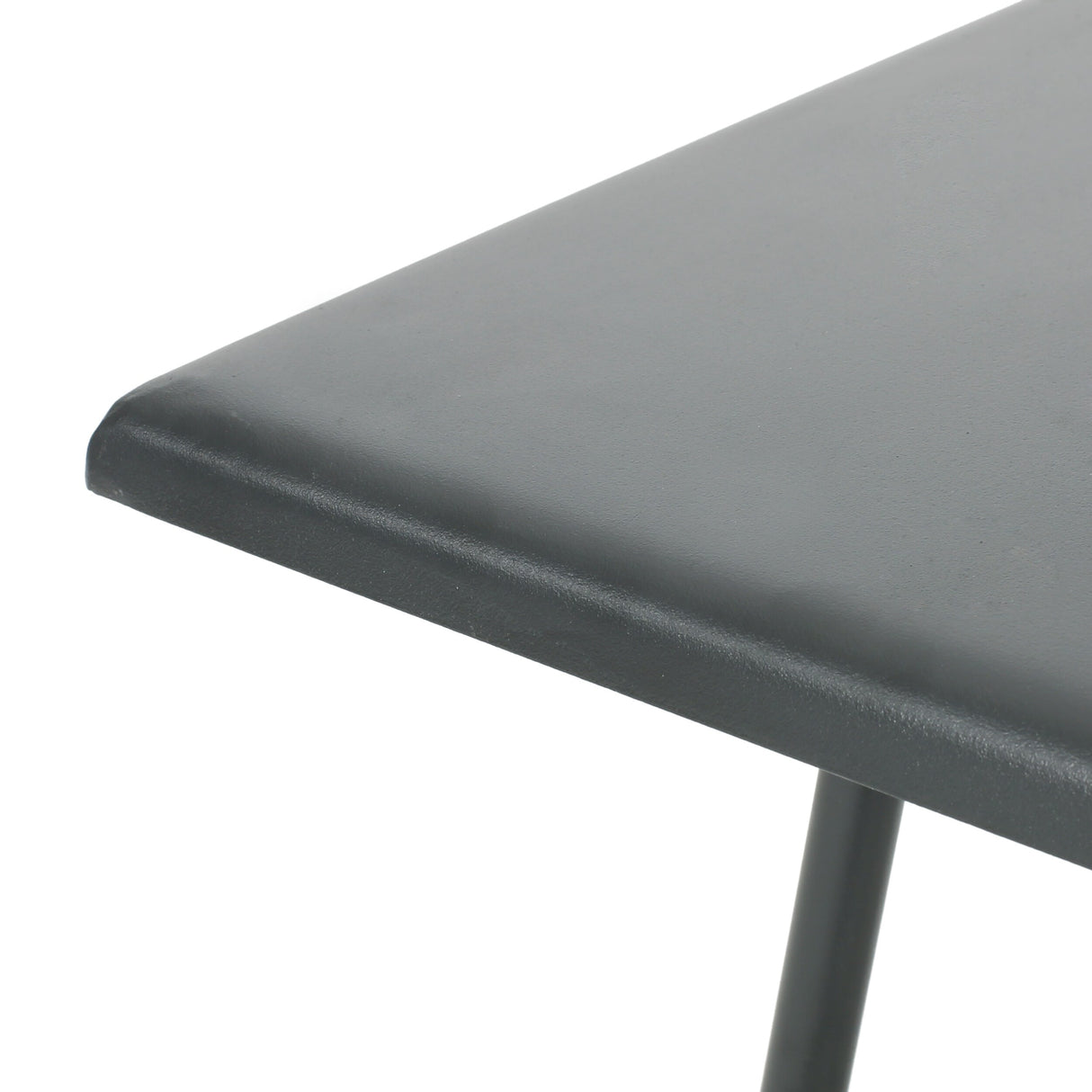Alder Outdoor Modern 18" Side Table with Steel Legs by Christopher Knight Home