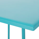 Alder Outdoor Modern 18" Side Table with Steel Legs by Christopher Knight Home