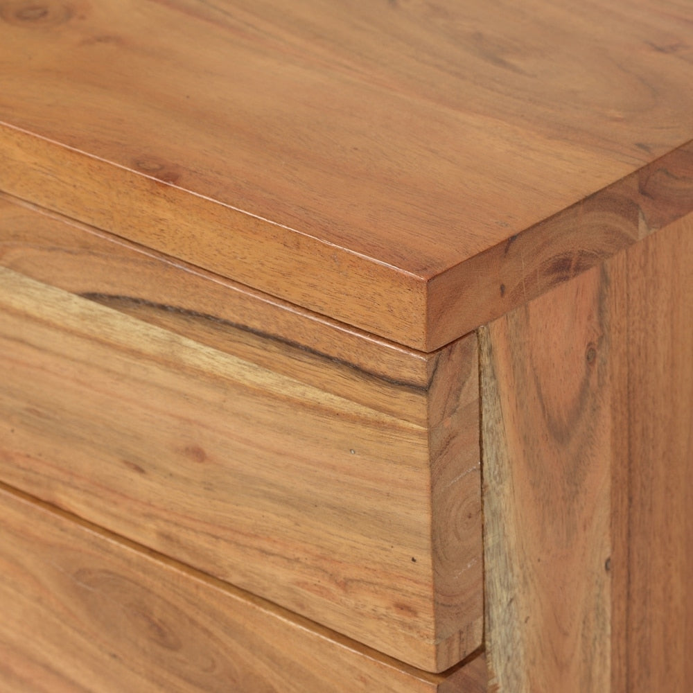Alderbrook Mid-Century Industrial Acacia Wood Side Table by Christopher Knight Home