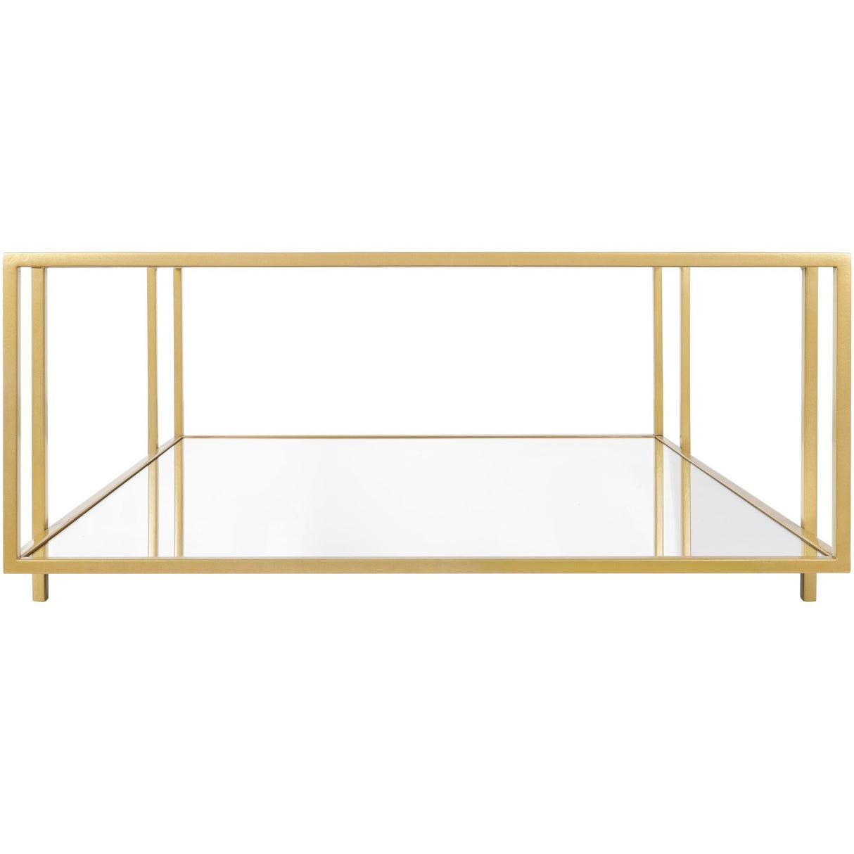 Alecsis Glass Two-tier Coffee Table - 16"H x 36"W x 36"D