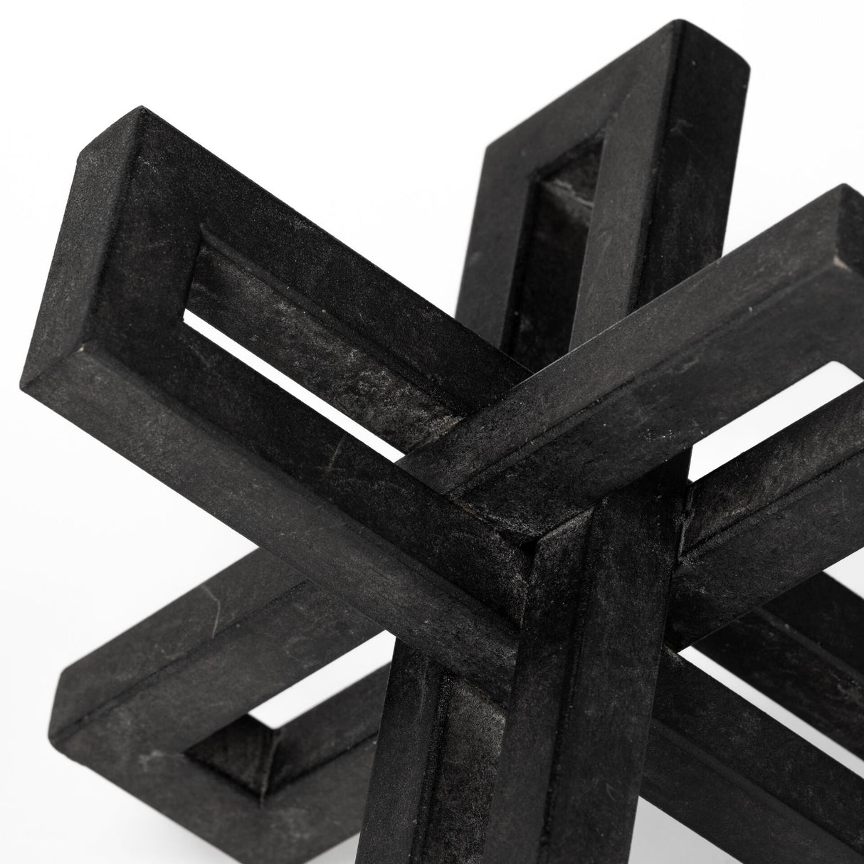 Aleph (Set of 3) Black Metal Small Medium & Large Jacks - 4.0L x 4.0W x 4.0H