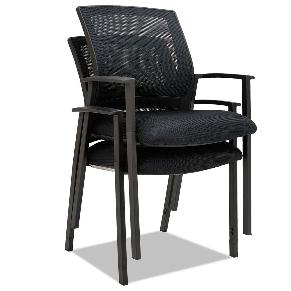 Alera ES Series Black Mesh Stack Chairs (Set of 2)