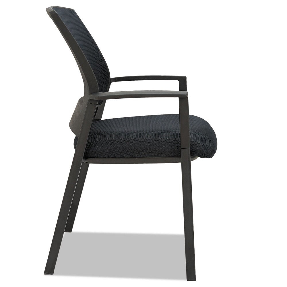Alera ES Series Black Mesh Stack Chairs (Set of 2)
