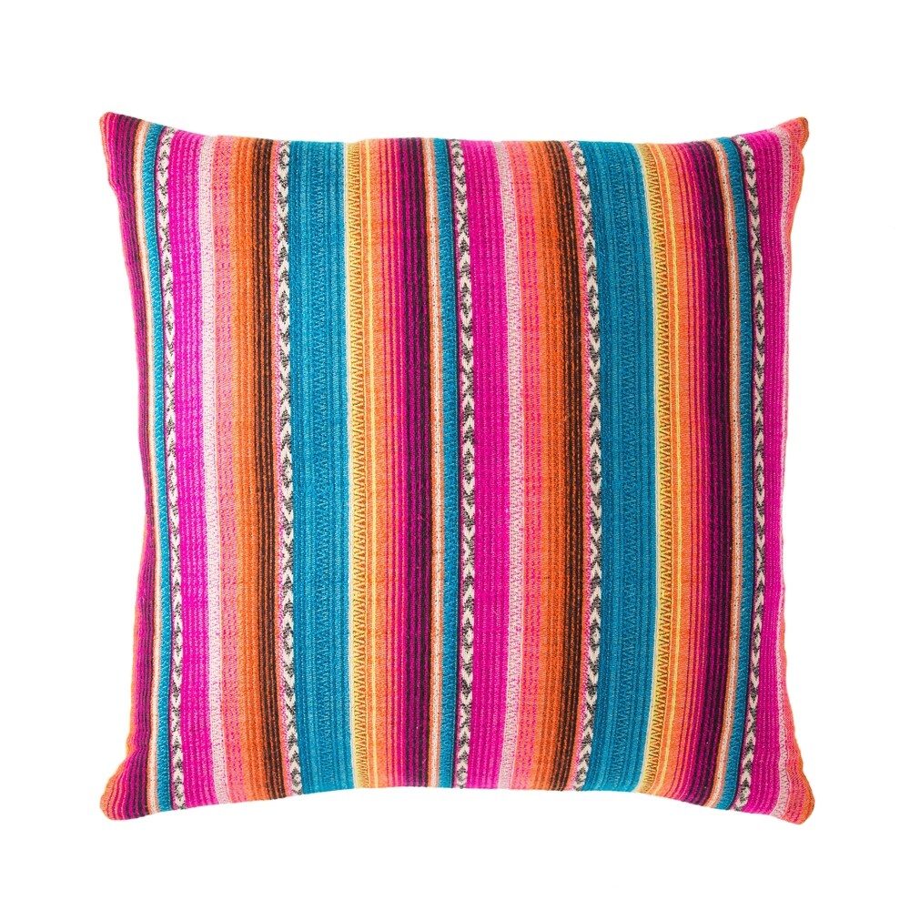 Alessa Striped Multicolor Throw Pillow 22 inch