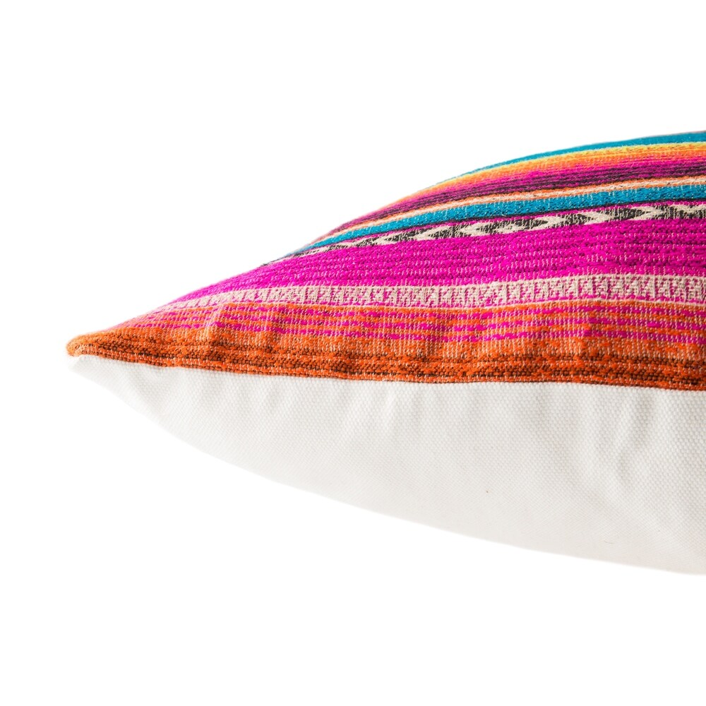Alessa Striped Multicolor Throw Pillow 22 inch