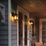 Alestair Farmhouse 2-Pack Outdoor Wall Sconces Clear Glass Exterior Lantern for Entryway/ Front Door/ Patio