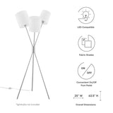 Alexa 3-Light Floor Lamp