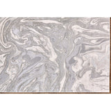 Alexander Abstract Watercolor Rug, Silver Gray/Ivory, Area Rug