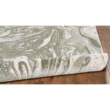 Alexander Abstract Watercolor Rug, Silver Gray/Ivory, Area Rug