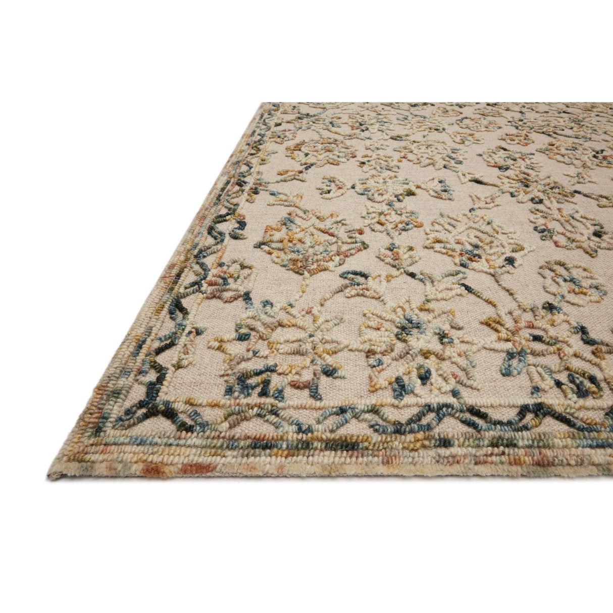 Alexander Home Diana Farmhouse 100% Wool Hooked Area Rug