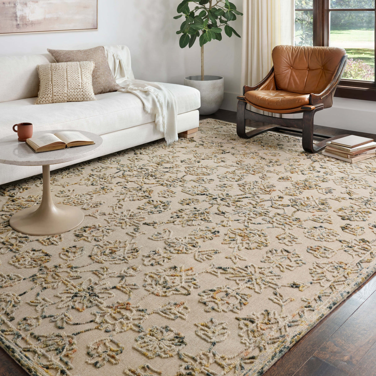 Alexander Home Diana Farmhouse 100% Wool Hooked Area Rug