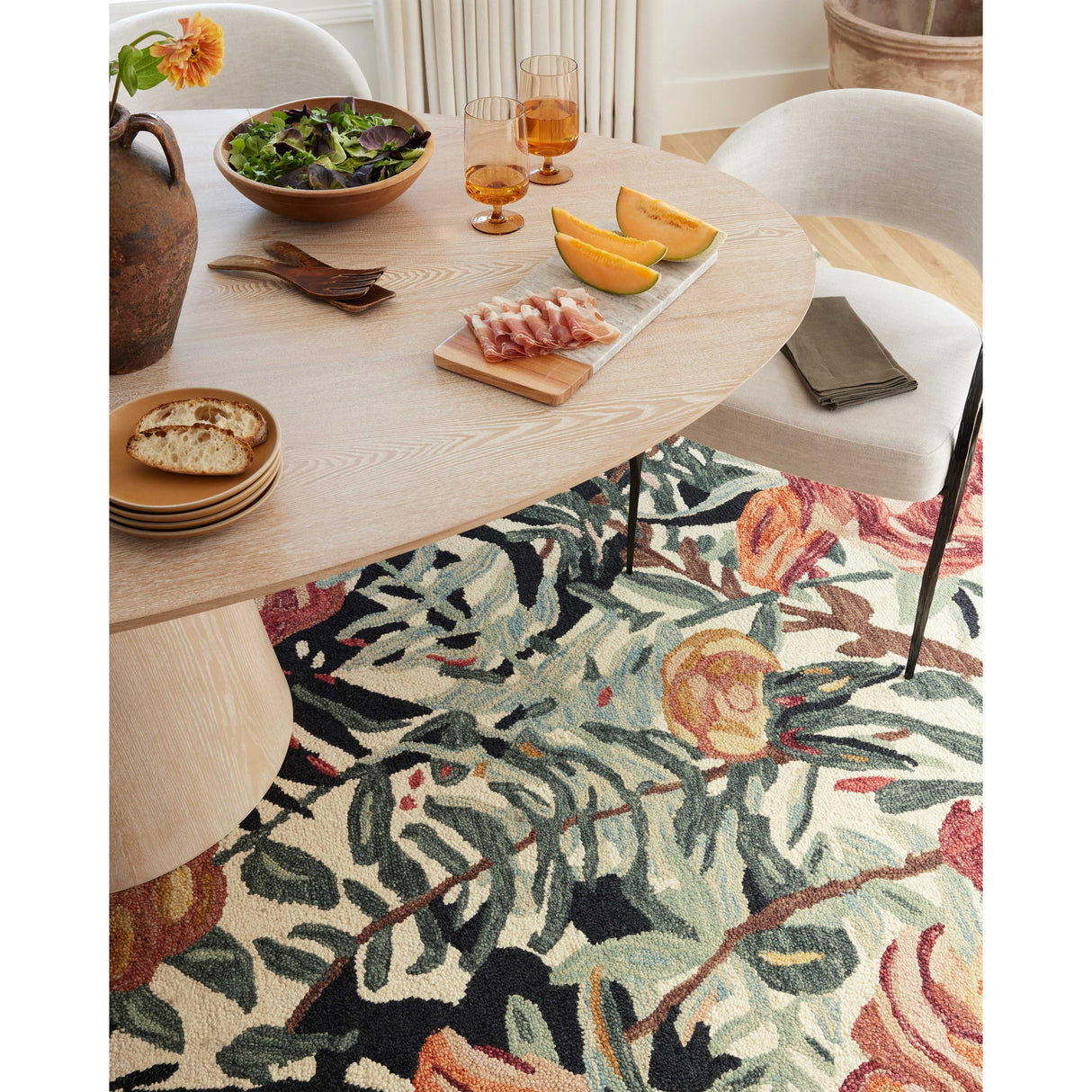 Alexander Home Evelyn Floral Bouquet Area Rug