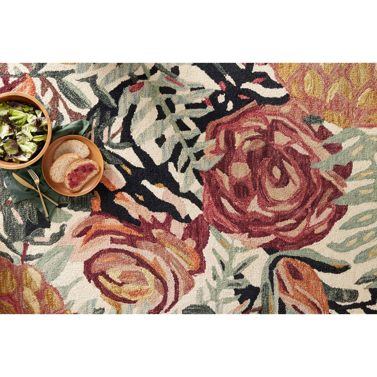 Alexander Home Evelyn Floral Bouquet Area Rug