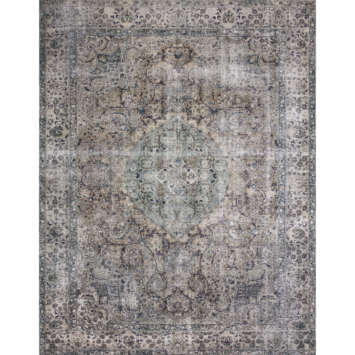 Alexander Home Isabelle Traditional Vintage Border Printed Area Rug