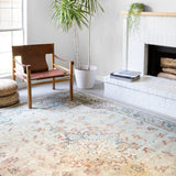 Alexander Home Jennifer Collection Medallion Distressed Area Rug