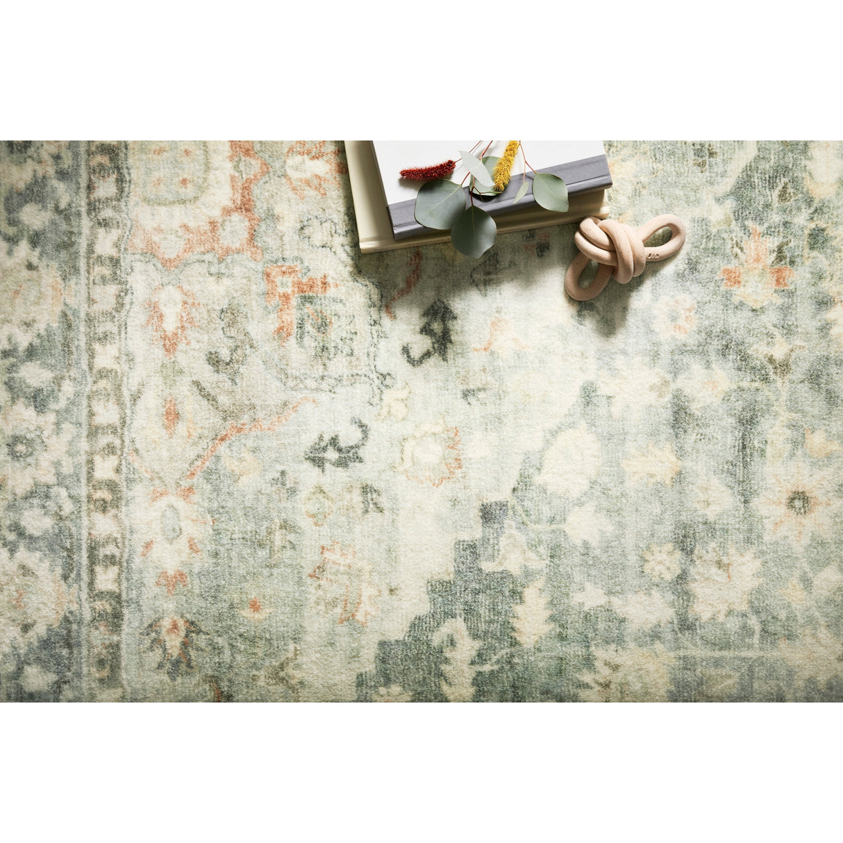 Alexander Home Juliet Floral Ultra-Soft Distressed Oriental Rug